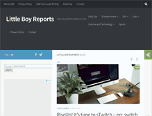 Tablet Screenshot of littleboyreports.com